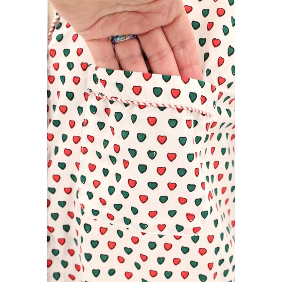 Roller Rabbit holiday hearts night shirt Small red green white cotton whimsical - Picture 7 of 14